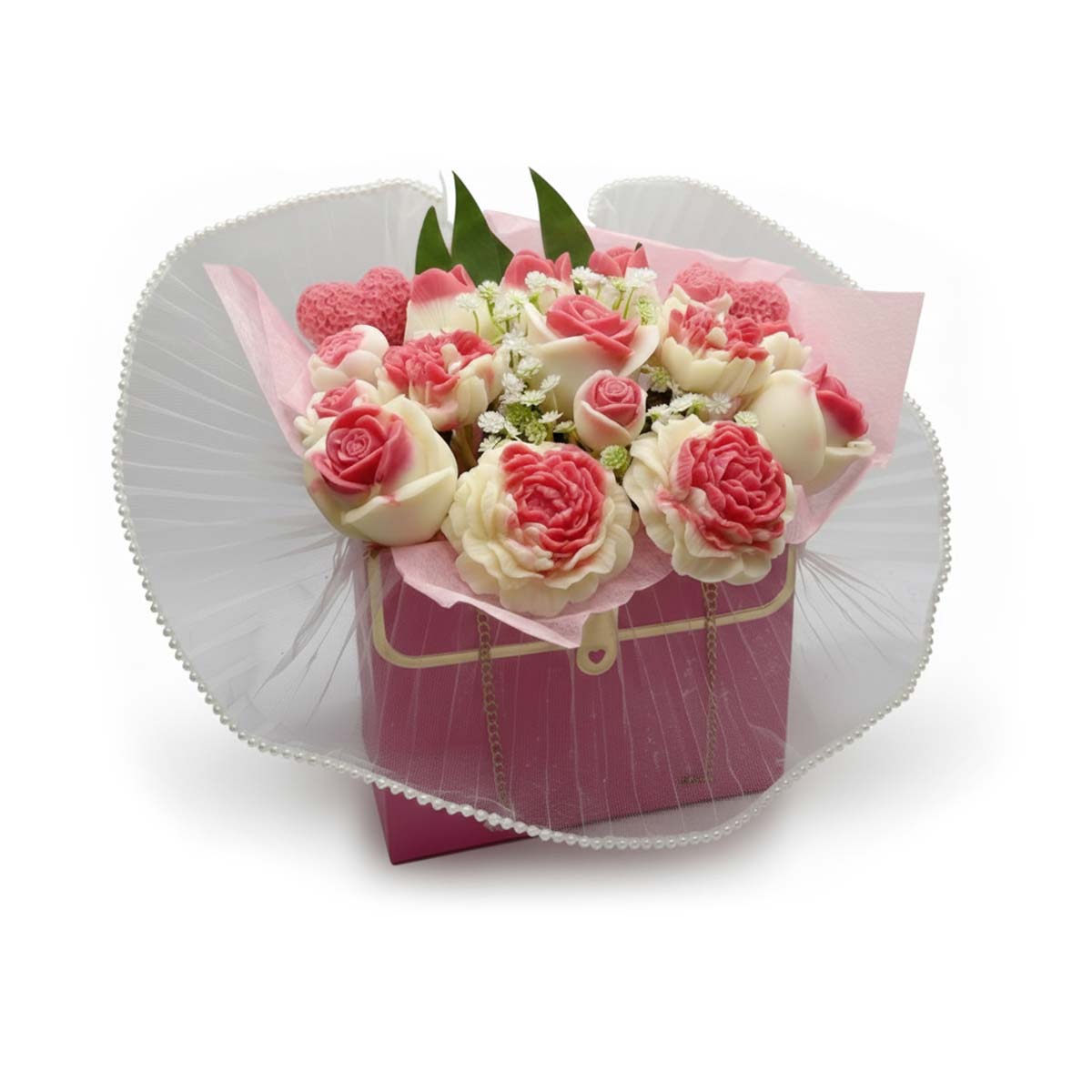 Soap Flower Bouquet - Champagne & Strawberries