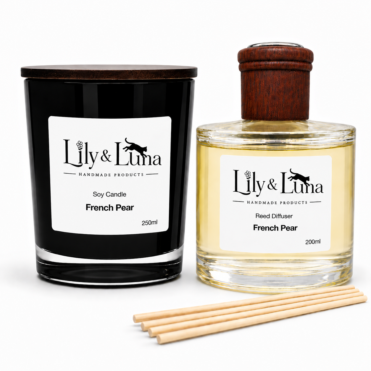 Soy Candle & Reed Diffuser Duo - French Pear