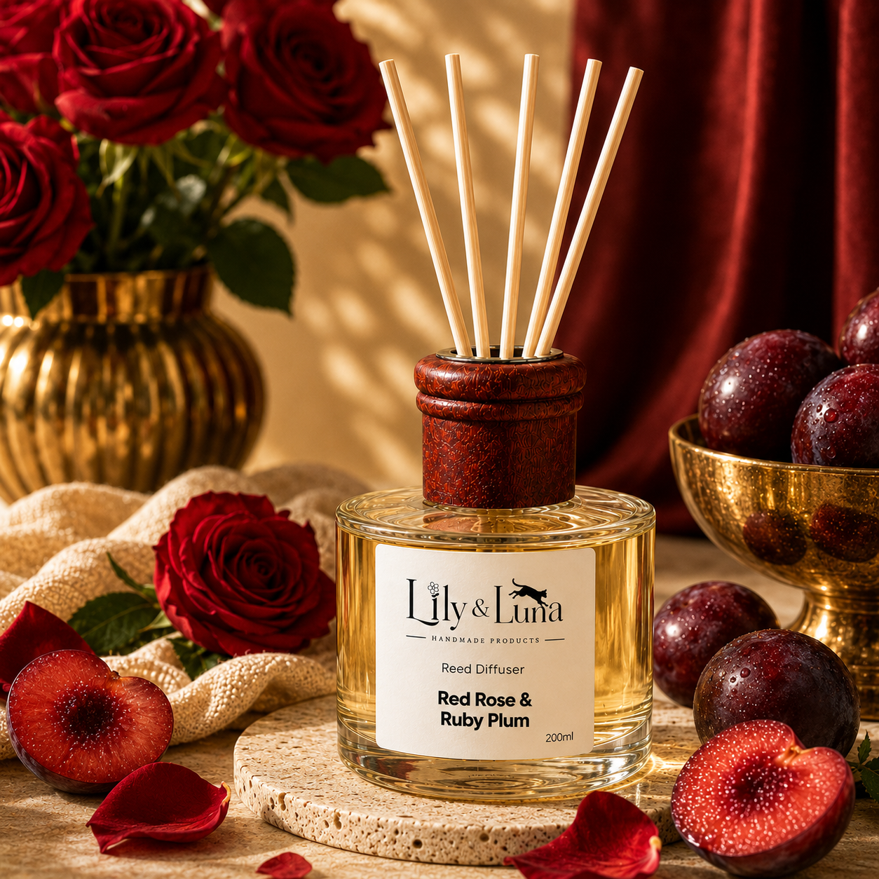 Reed Diffuser - Red Rose & Ruby Red (200ml)