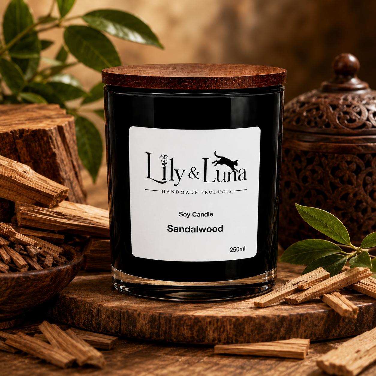 Soy Candle - Sandalwood (250g)