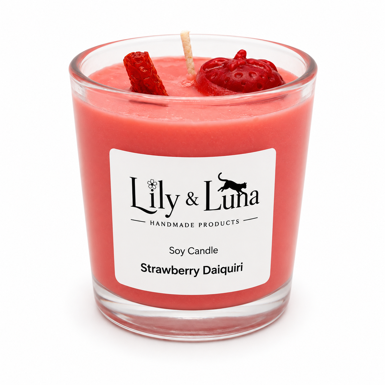 Strawberry Daiquiri Cocktail Candle