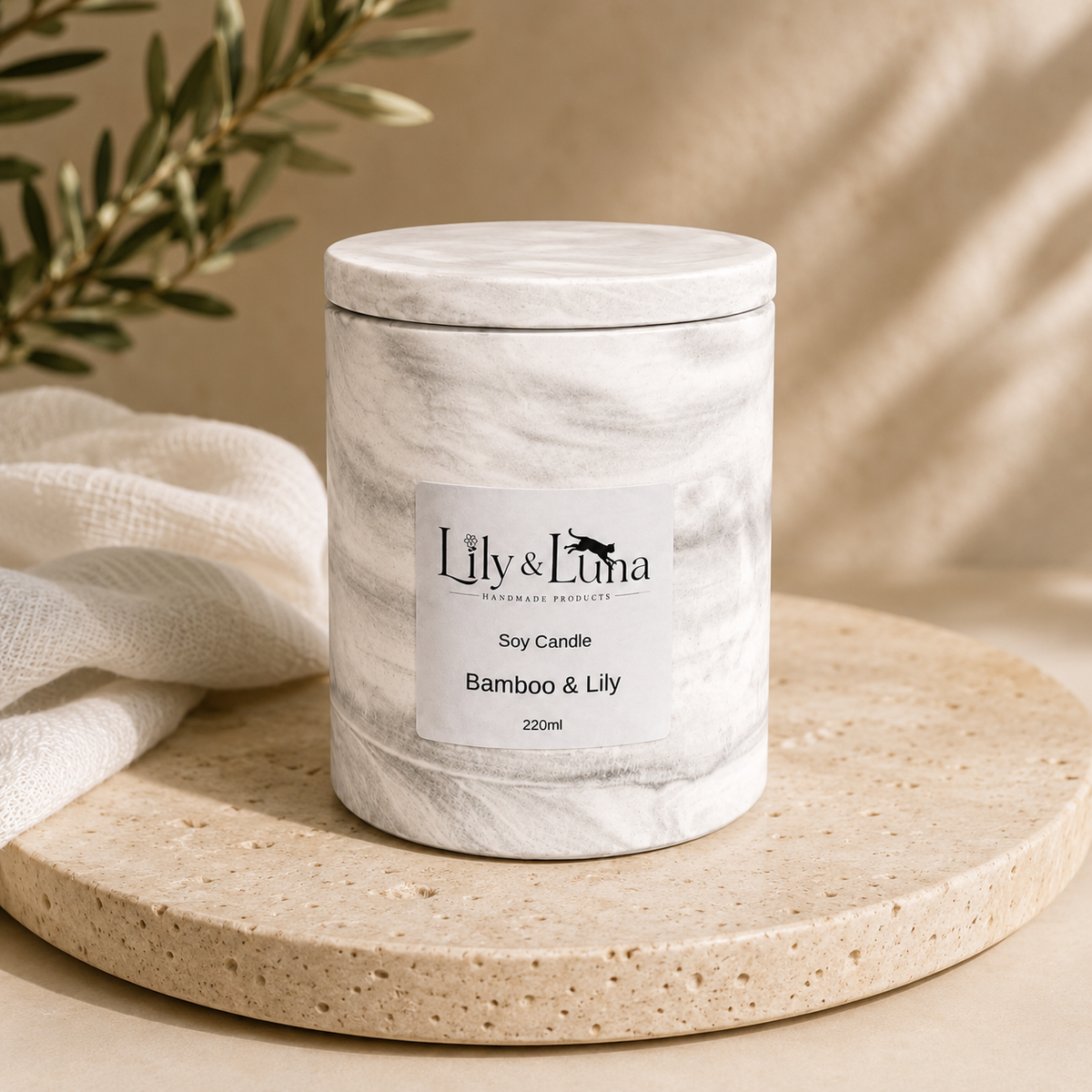 Soy Candle - Handcrafted Eco Resin Soy Candle (220ml)