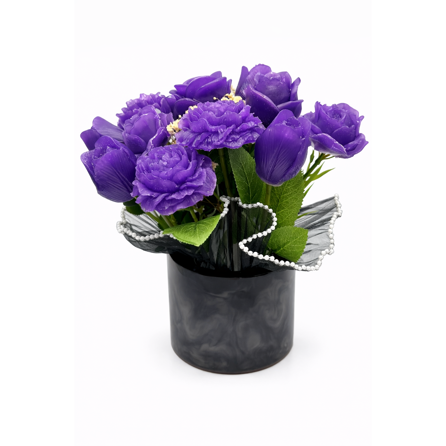 Handmade Resin Flowers with Epoxy Vase - Large