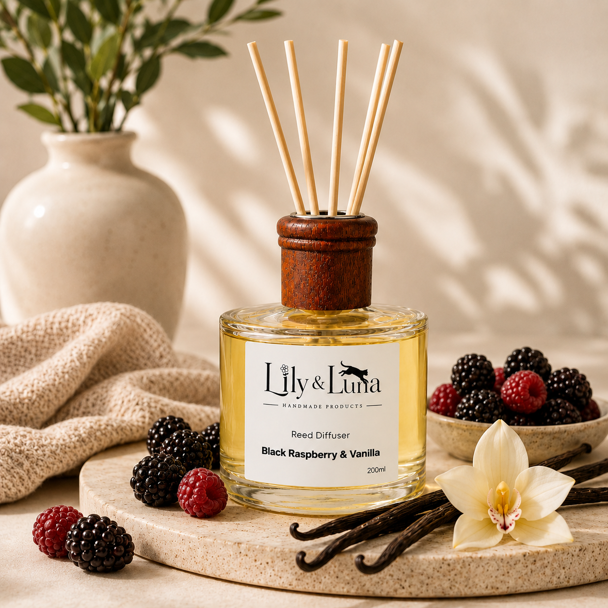 Reed Diffuser - Black Raspberry & Vanilla (200ml)