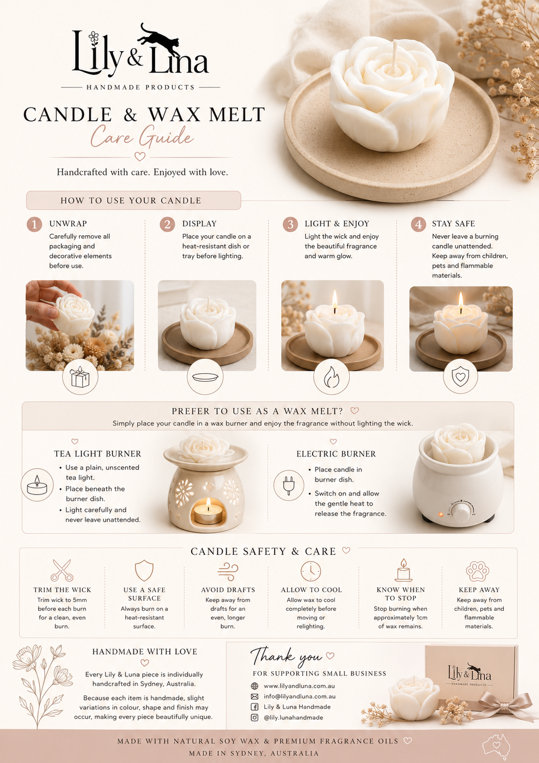 Candle & Melt Flower Bouquets