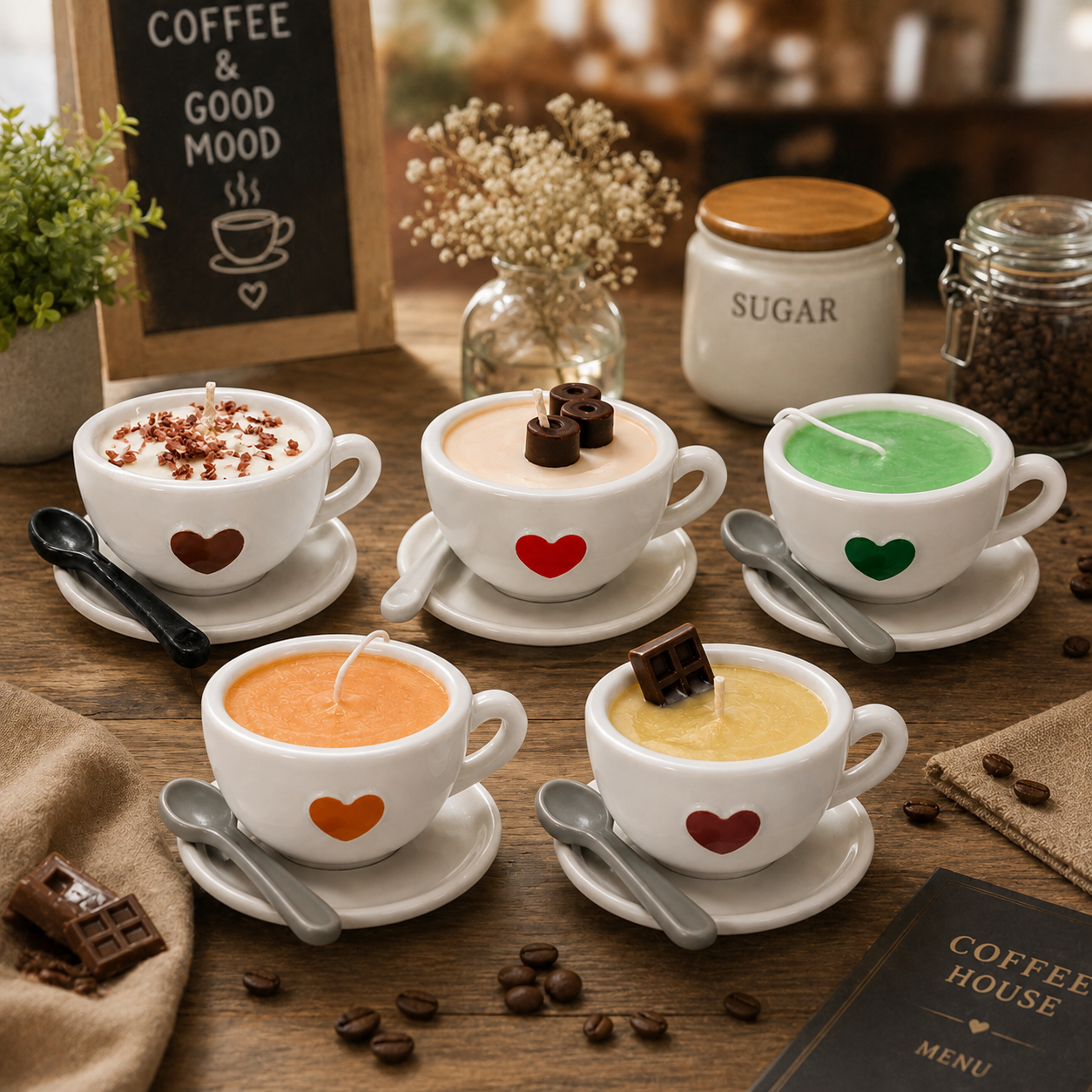 Coffee & Tea Cup Candles