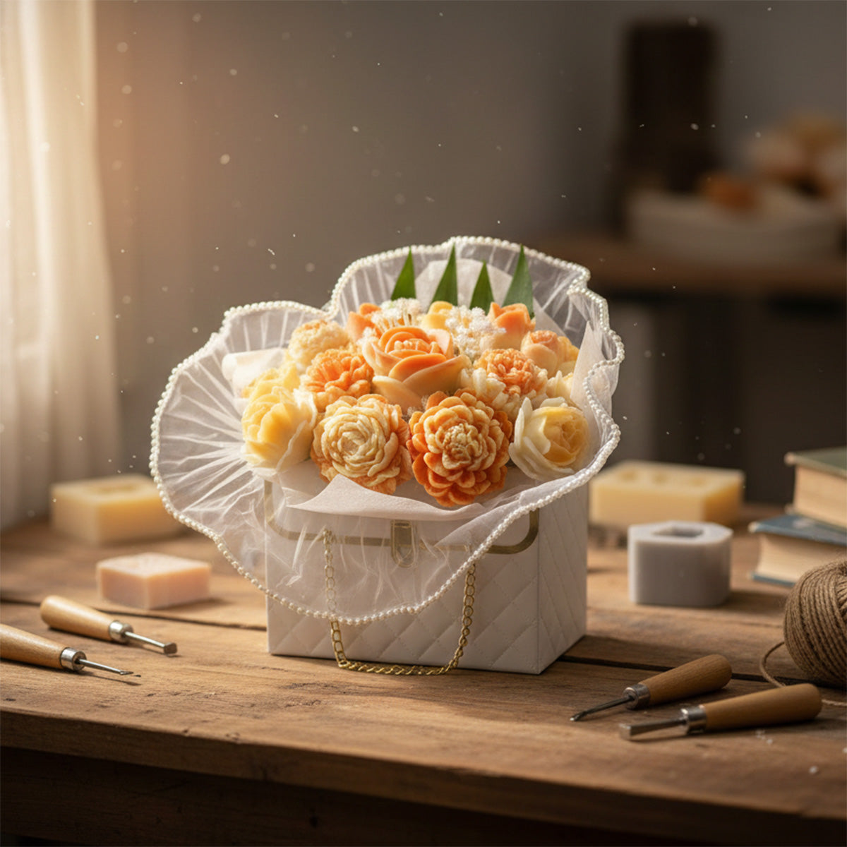 Soap Flower Bouquet - Coconut & Mandarin