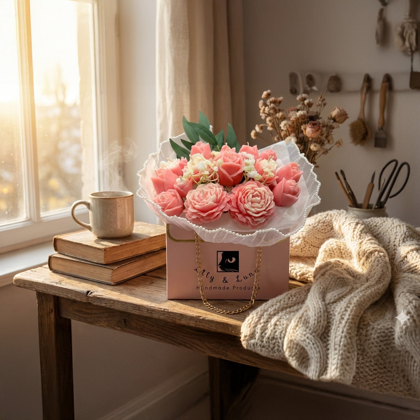 Candle & Melt Bouquet - Champagne & Strawberries