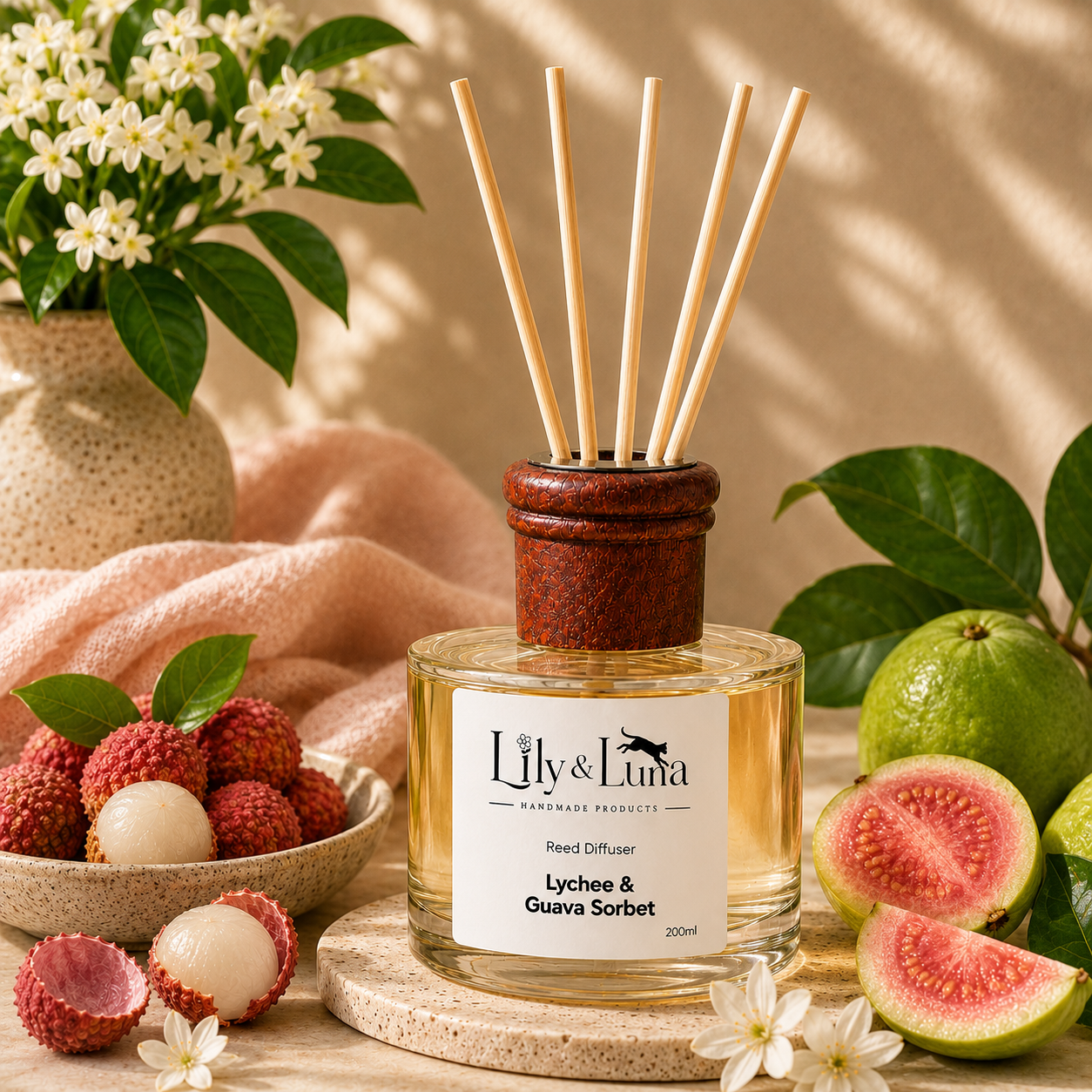 Reed Diffuser - Lychee & Guava Sorbet (200ml)