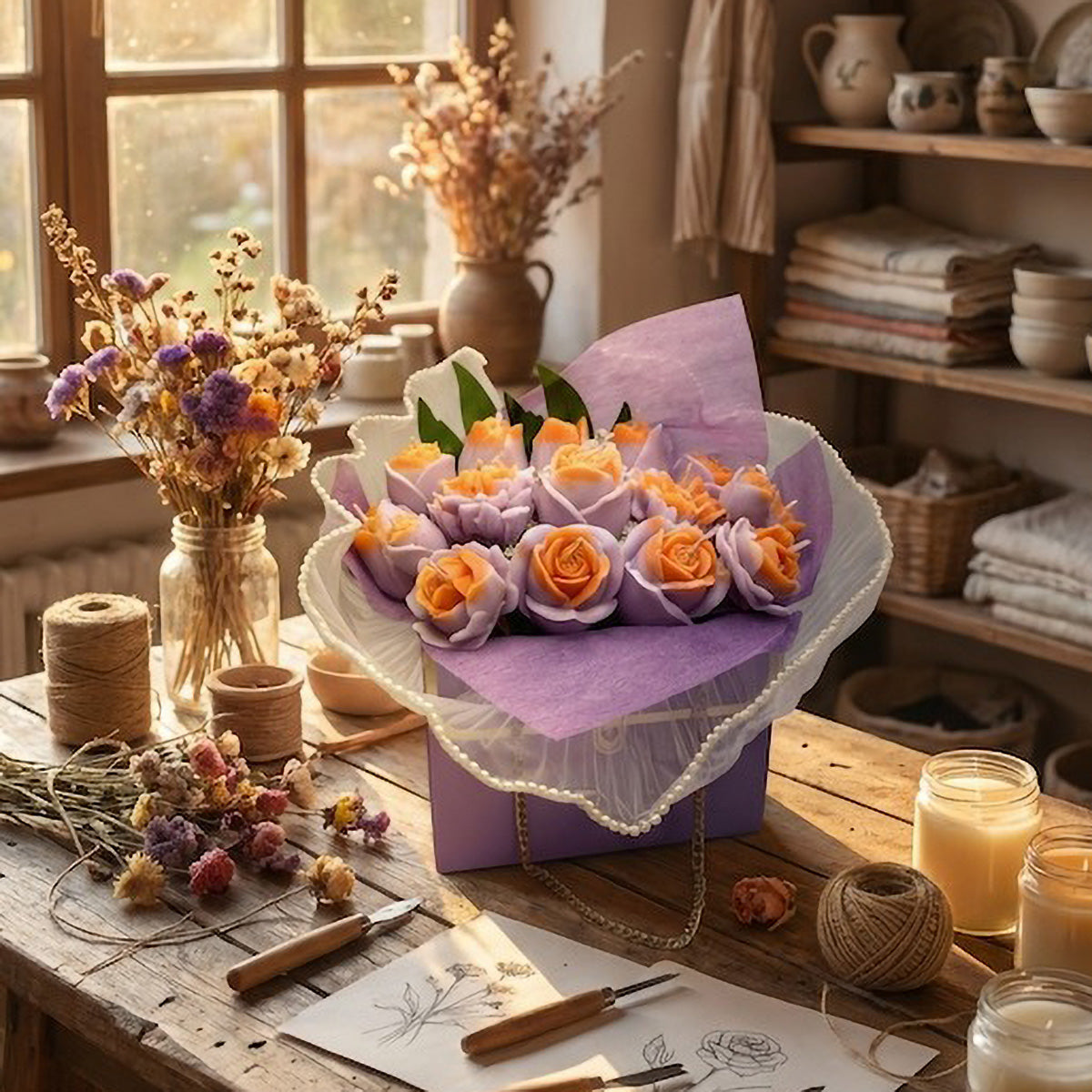 Candle & Melt Bouquet - Passionfruit Papaya