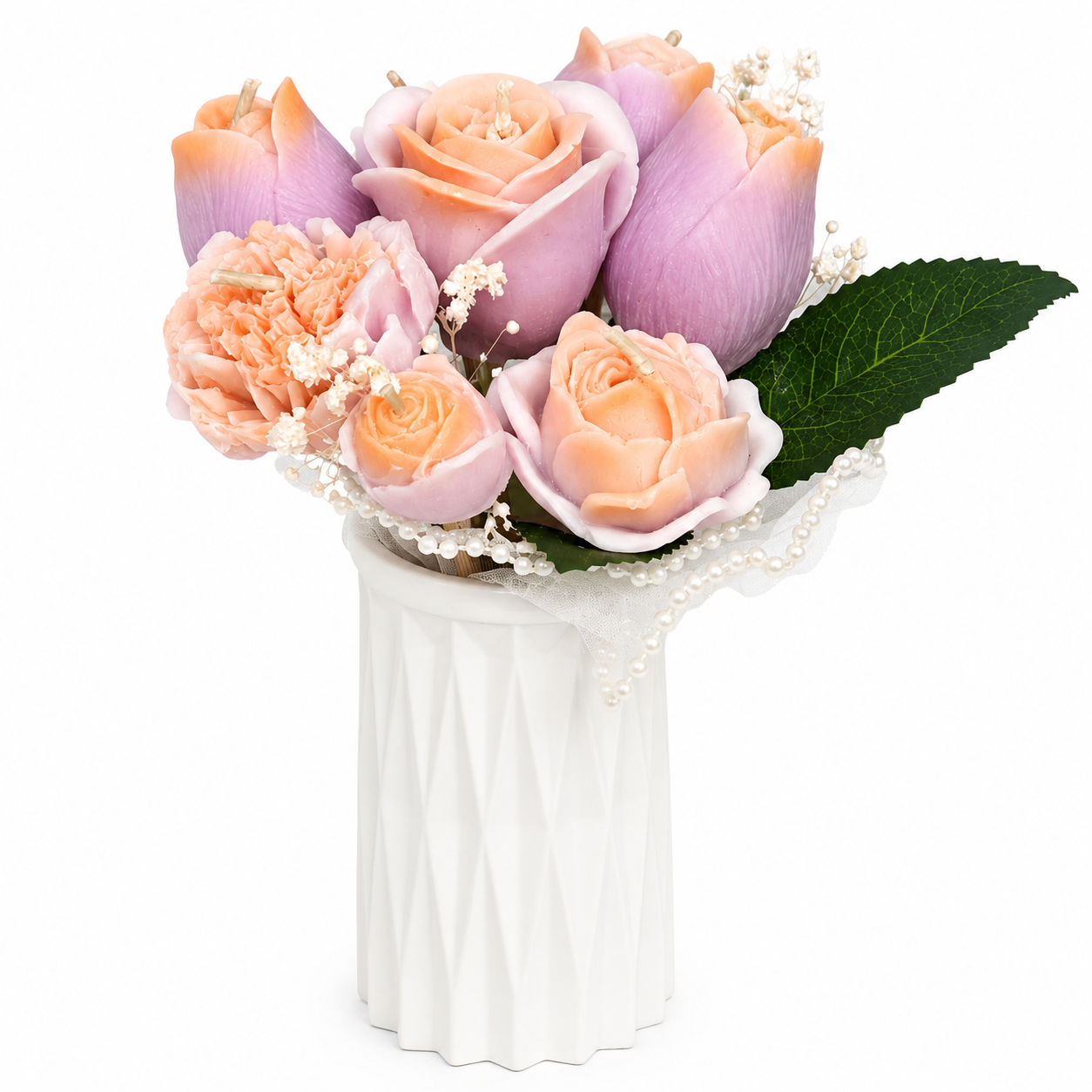 Small Candle & Melt Flower Bouquets