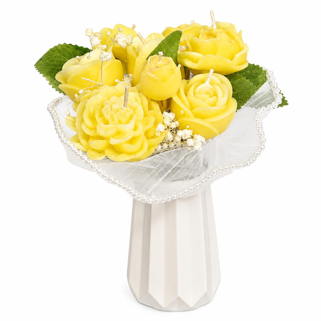 Small Candle & Melt Flower Bouquets
