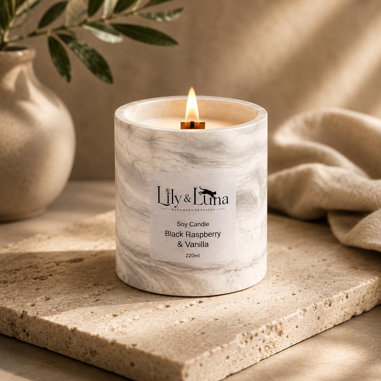Soy Candle - Handcrafted Eco Resin Soy Candle (220ml)