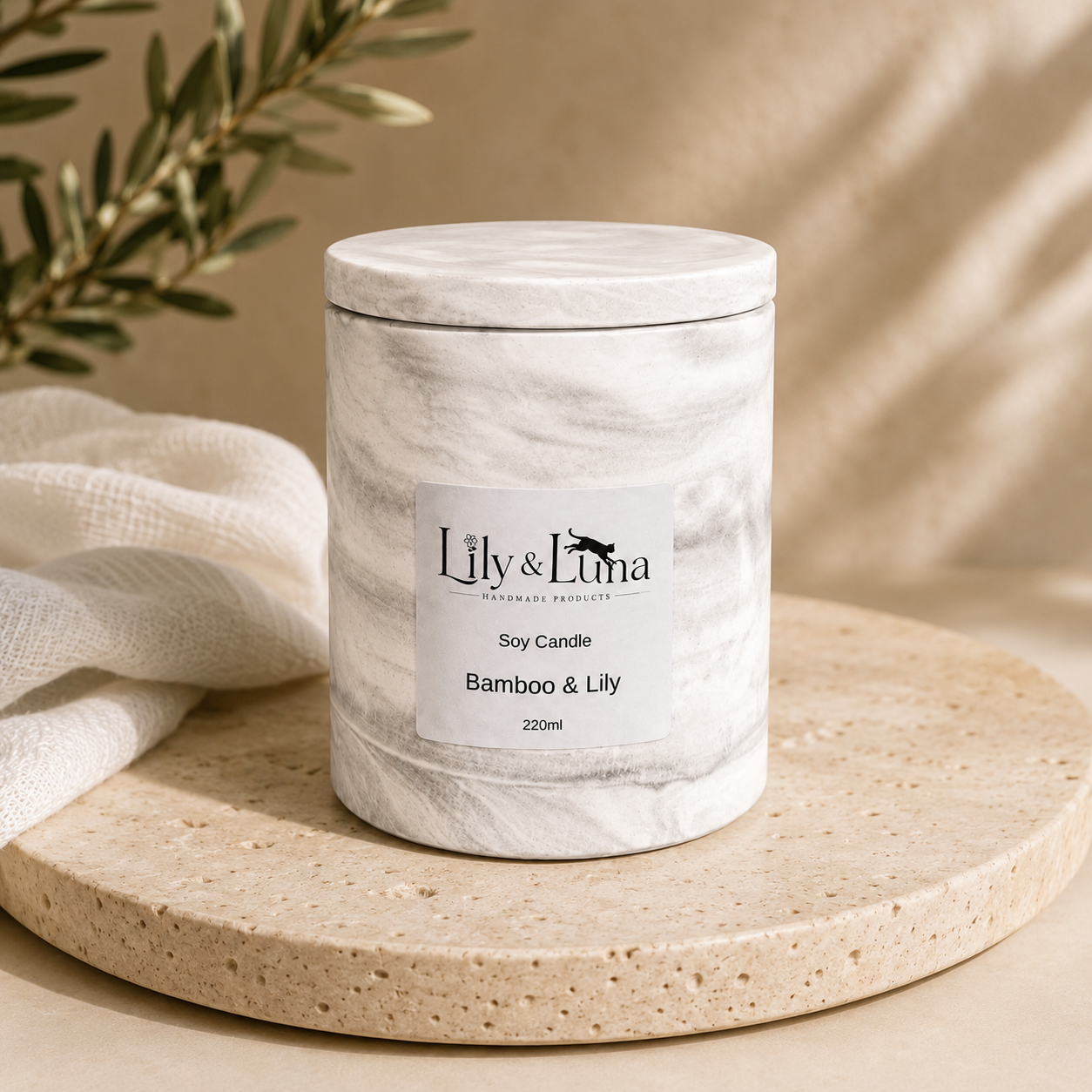 Soy Candle - Handcrafted Eco Resin Soy Candle (220ml)