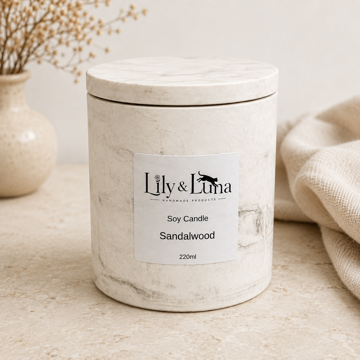 Soy Candle - Handcrafted Eco Resin Soy Candle (220ml)