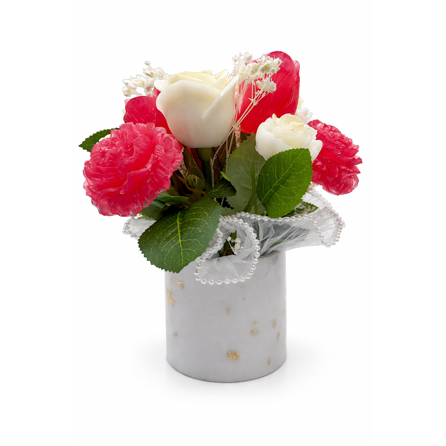 Handmade Resin Flowers with Epoxy Vase - Medium